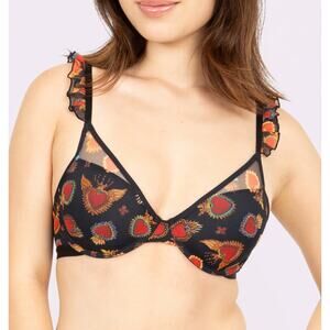 NWT Your Parade Silky Mesh Flutter Strap T-Shirt Bra | Silky Mesh ) size-S